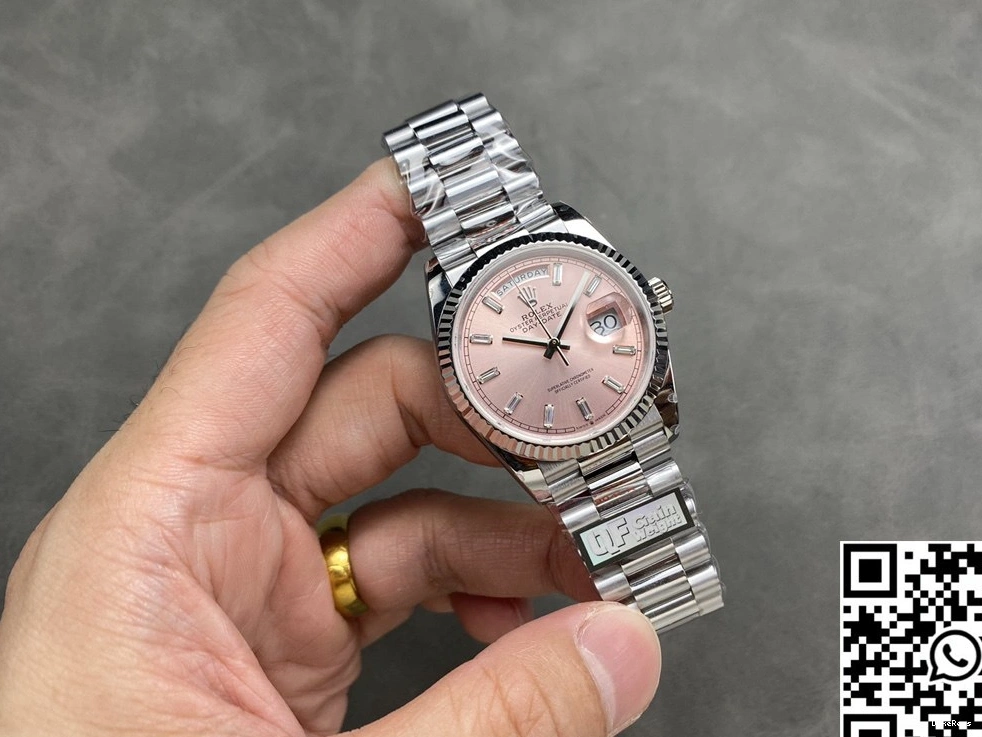 36mm Day QF Factory Steel Dial Tungsten v5 M128239-0071 Pink Date Rolex 0902
